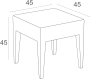 Столик плетеный для шезлонга GS 1009 (Fiji), 450х450х450 мм,  бежевый