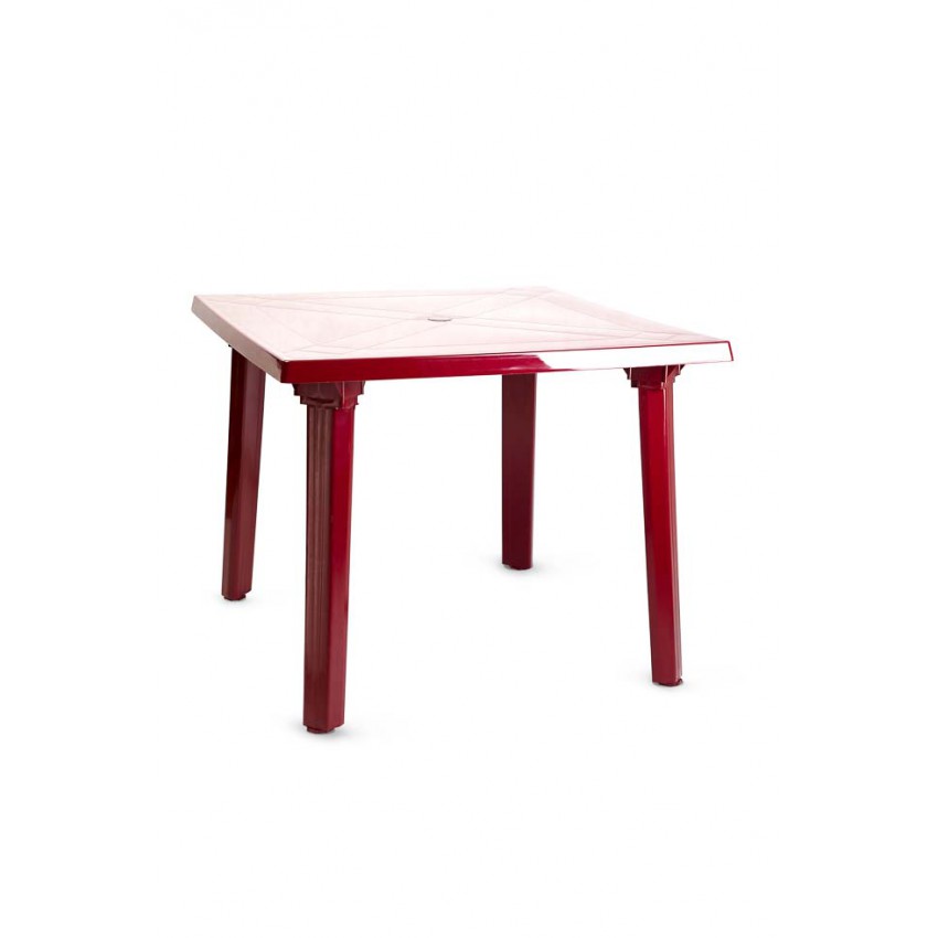 Стол пластиковый 90×90 см "PL квадратный" бордовый