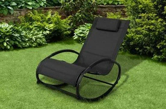 Кресло-качалка Garden Way Vuitton, черное