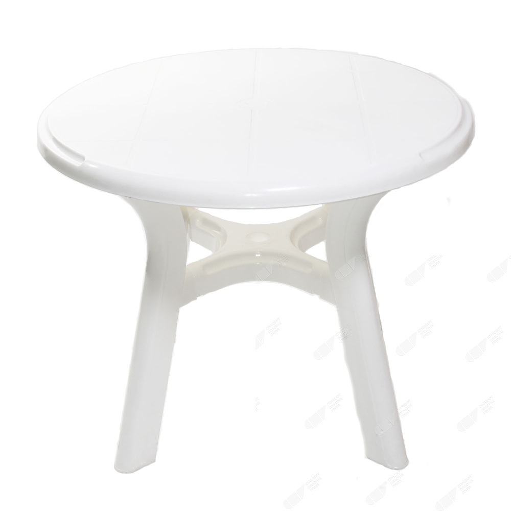 Пластиковый садовый стол «СП Премиум d94см», белый
