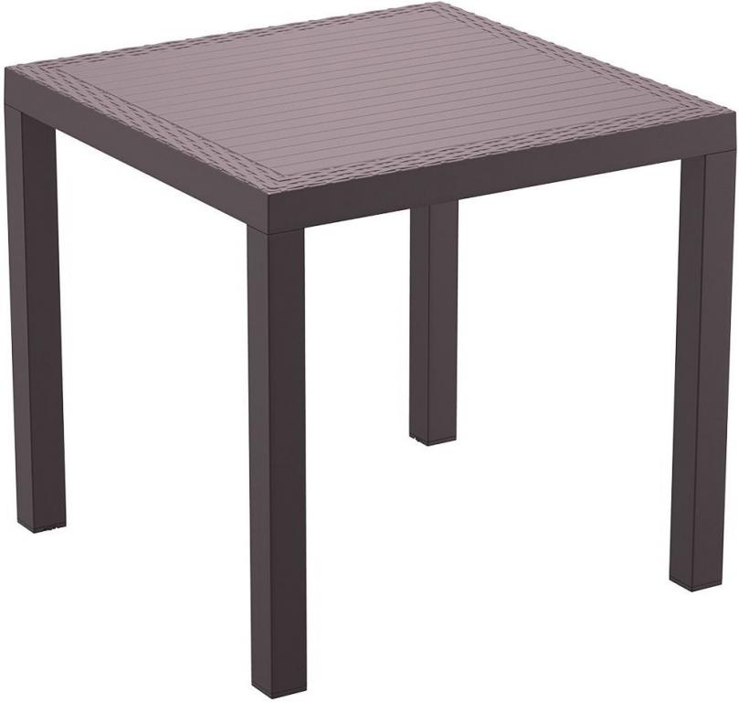 Стол пластиковый, Orlando 80, 800х800х750 мм,  коричневый