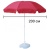 Зонт садовый ПЭ с наклоном, красный